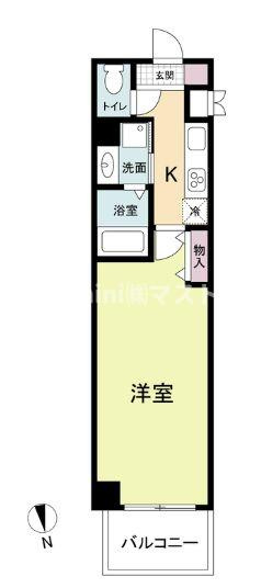 大阪市中央区南船場２丁目の賃貸マンションの間取り