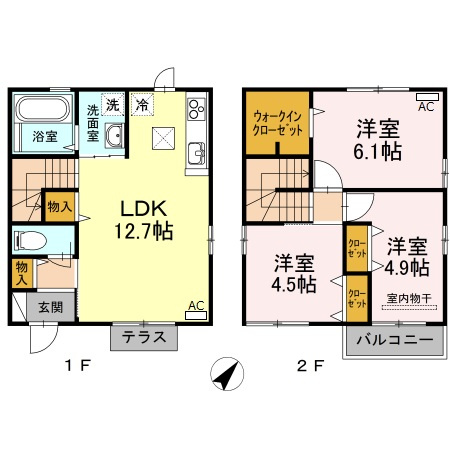 【間取り】 | コージーコート大福Ⅱ