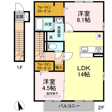 【間取り】 | エーテル　A棟