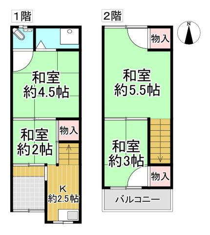 東住吉区湯里2丁目の間取り