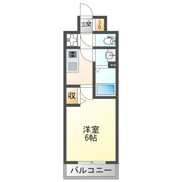 大阪市西淀川区柏里２丁目の賃貸マンションの間取り