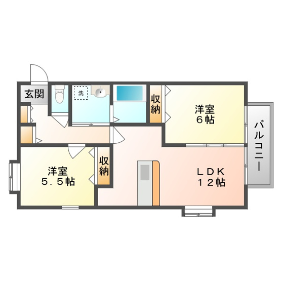 【間取り】 | フォブール西市