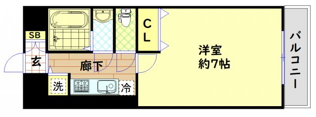 【間取り】 | ジアコスモ江戸堀パークフロント