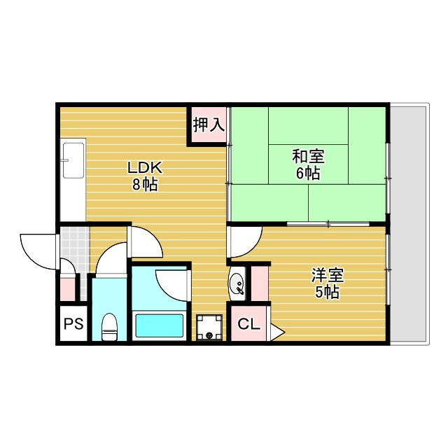 リーベンドハウス中桜塚の間取り