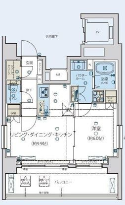 GENOVIA浅草橋green　veilの間取り|間取りです。