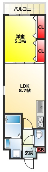 【間取り】 | ピレーネ一津屋