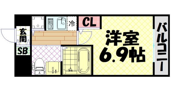【間取り】 | ファーストフィオーレ難波ウエスト
