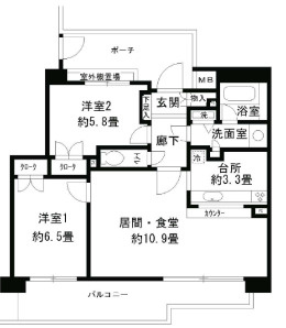 パーク・ハイム神戸熊内町の間取り