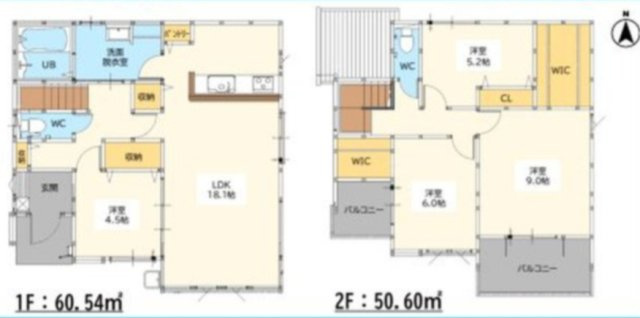 佐賀市末広1丁目1期1区画 1号棟の間取り