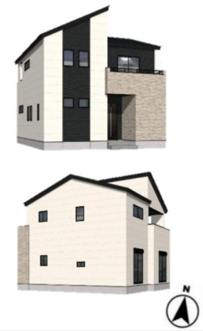 佐賀市昭栄町3期1区画 1号棟の外観パース