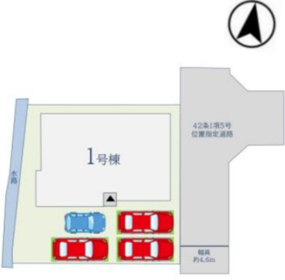 佐賀市神園6丁目2期1区画 1号棟の区画図