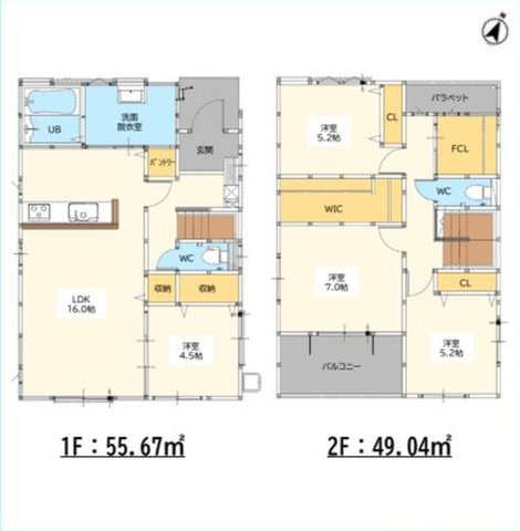 佐賀市高木瀬町大字東高木1期2区画 2号棟の間取り