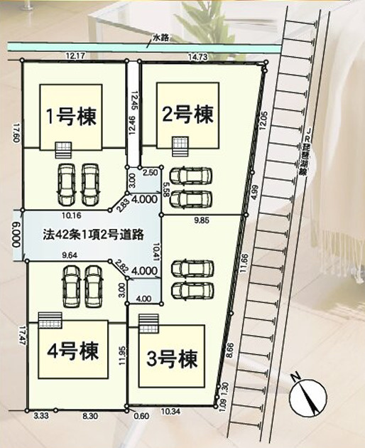 東近江市今町　2号棟の区画図