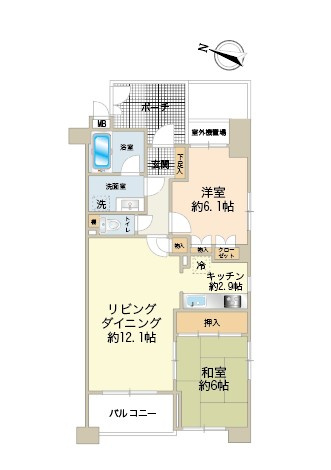 8階最上階3方向角部屋　で開放感があります