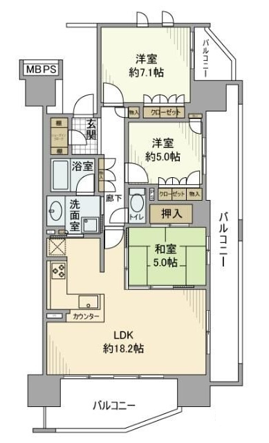 ライオンズオーチャードガーデンの間取り|間取りです。