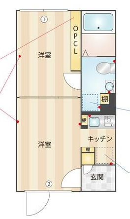 ｔｈｅ１０　　ＡＫＡＢＡＮＥ　ＷＥＳＴの間取り|間取りです。