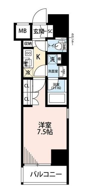 プレール・ドゥーク西浅草の間取り|間取りです。