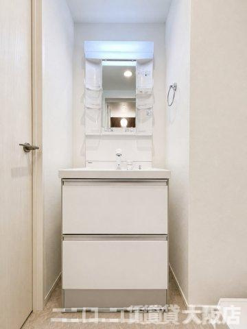 大阪市東住吉区田辺３丁目のアパートの洗面所|CG画像です。家具家電付きではありません