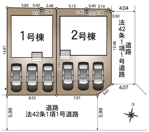 【間取り】 | 浜松市中央区和合北4丁目 新築建売 2号棟 | 2号棟の区画図です