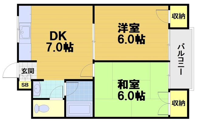 【間取り】 | ハムロハイツ杉田A棟