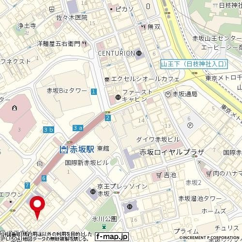 ダイアパレス赤坂の地図