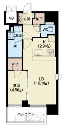 大阪市浪速区戎本町１丁目の賃貸マンションの間取り