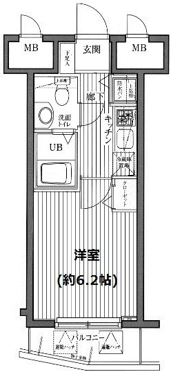 ガラ・ステージ芝公園駅前の間取り|間取りです。