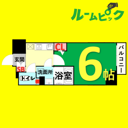ディアレイシャス大須観音III　名古屋市賃貸　仲介手数料無料の間取り