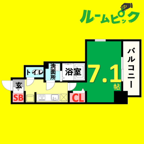 ディアレイシャス金山　名古屋市賃貸　仲介手数料無料の間取り
