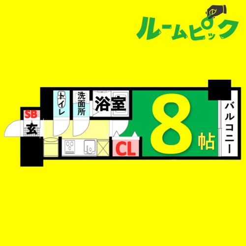 プレサンス新栄町ギャラント　名古屋市賃貸　仲介手数料無料の間取り