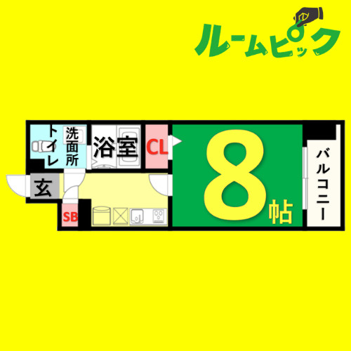 プレサンスmiu新栄　名古屋市賃貸　仲介手数料無料の間取り
