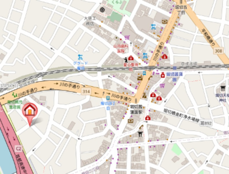 アイリスコートの地図