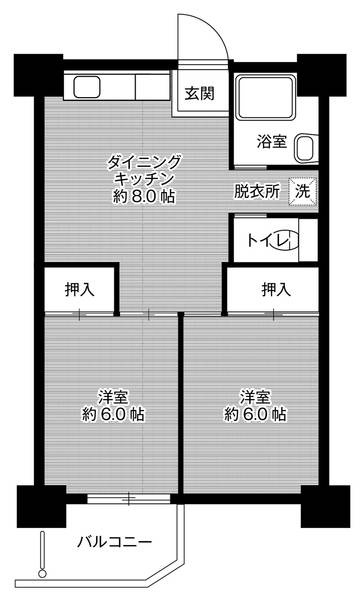 ビレッジハウス泉北栂タワー1号棟の間取り