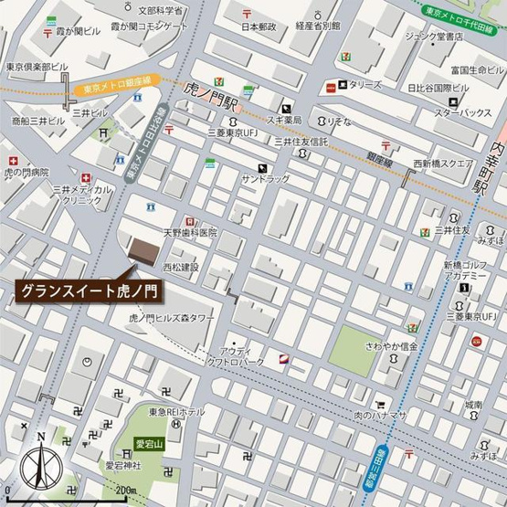 【地図】 | グランスイート虎ノ門