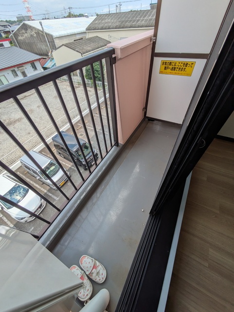 北側のバルコニー
