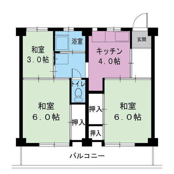 【間取り】 | ビレッジハウス下管池3号棟