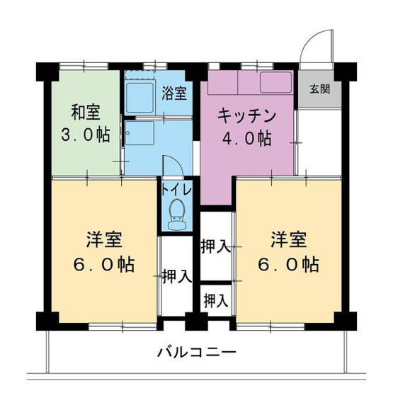 【間取り】 | ビレッジハウス下管池1号棟