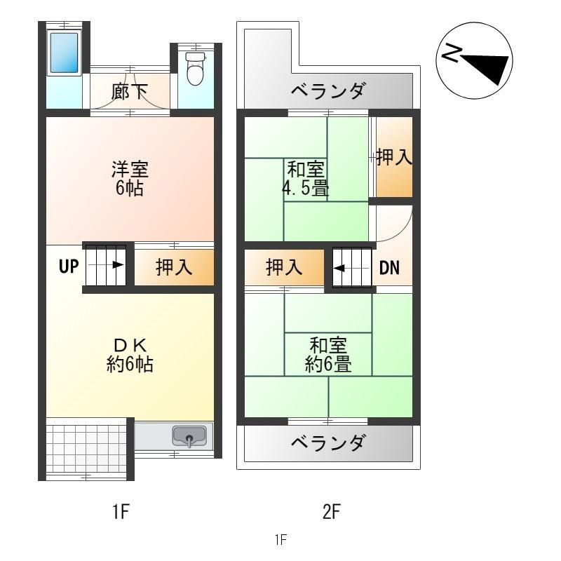養父元町貸家の間取り