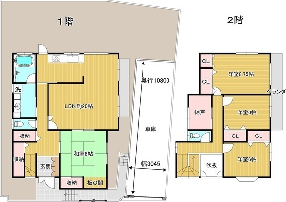 東香里南町戸建の間取り