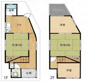 黒原新町戸建の間取り