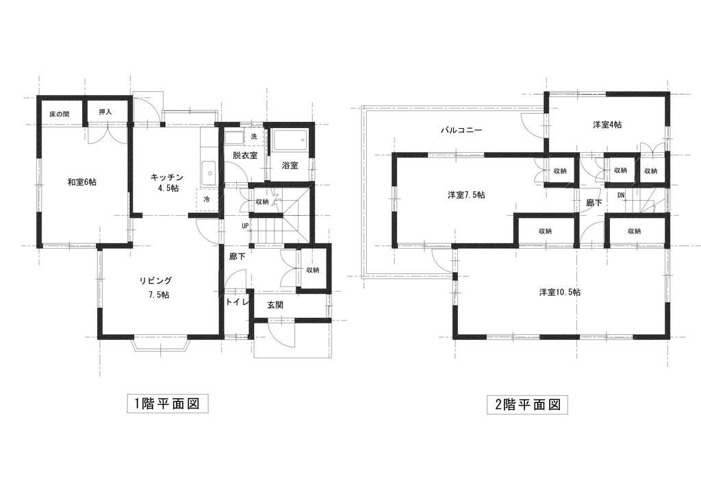 成田東が丘町角地車庫付戸建の間取り