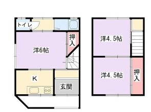 錦町貸家の間取り