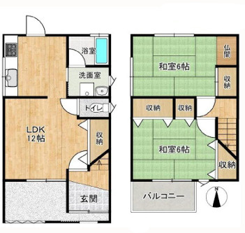 門真市島頭戸建ての間取り