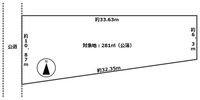 安城市福釜町犬田　売地の土地図