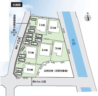 平塚市小鍋島2期　新築一戸建て　1号棟の区画図|配置図