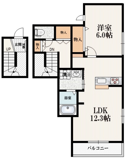 ゲミュートリヒの間取り|★角部屋２面採光★
