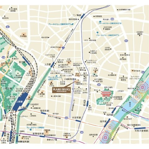 プレール・ドゥーク西浅草の地図