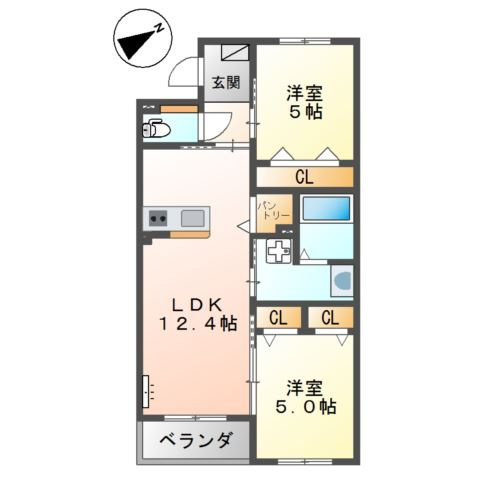 エーグレイス中広の間取り