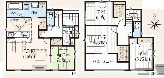 新築　前橋市下新田町2期　GRAFARE　１号棟の間取り|建物面積107.64㎡　シューズインクローク・ウォークインクローゼット・パントリー・リネン庫・各部屋収納付きで便利です！日当たりの良いバルコニーはお洗濯物もよく乾きそうです◎
						
