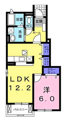 レスポワール勝瑞Ⅱの間取り